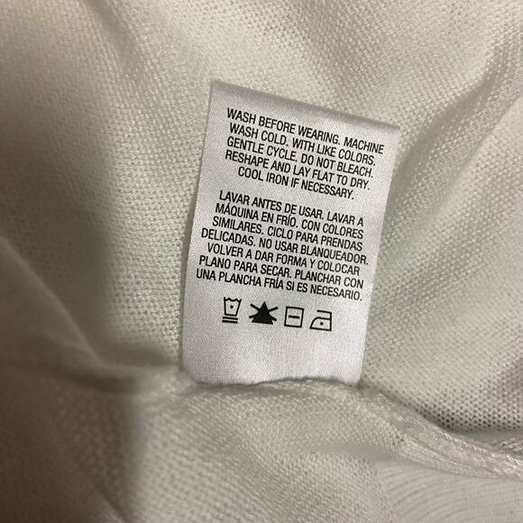 Covington Cardigan White Cascade Front Size L New with Tags NWT - Picture 8 of 8